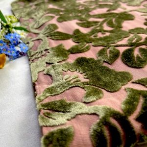 Victorian Silk Blend Velvetty Flower Fashion Scarf